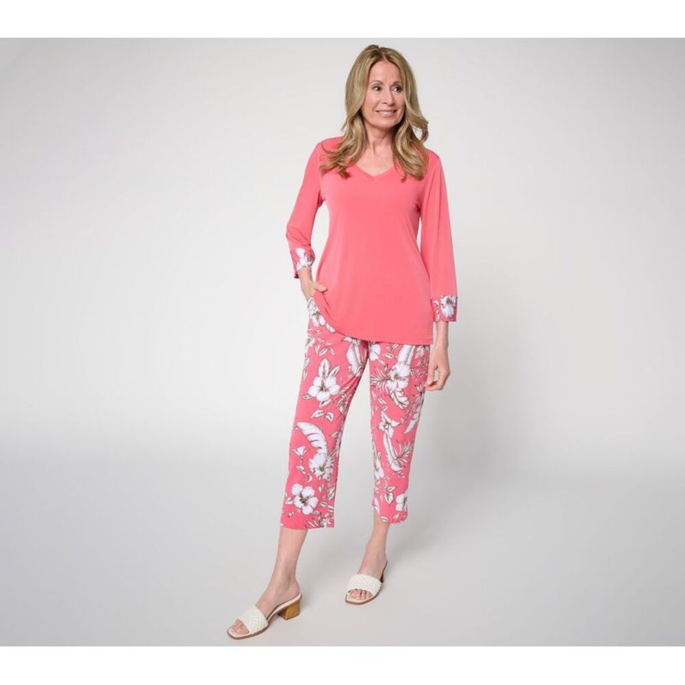 Susan Graver Women's Petite Set PM Make Your Selection: Solid Liquid Pink
